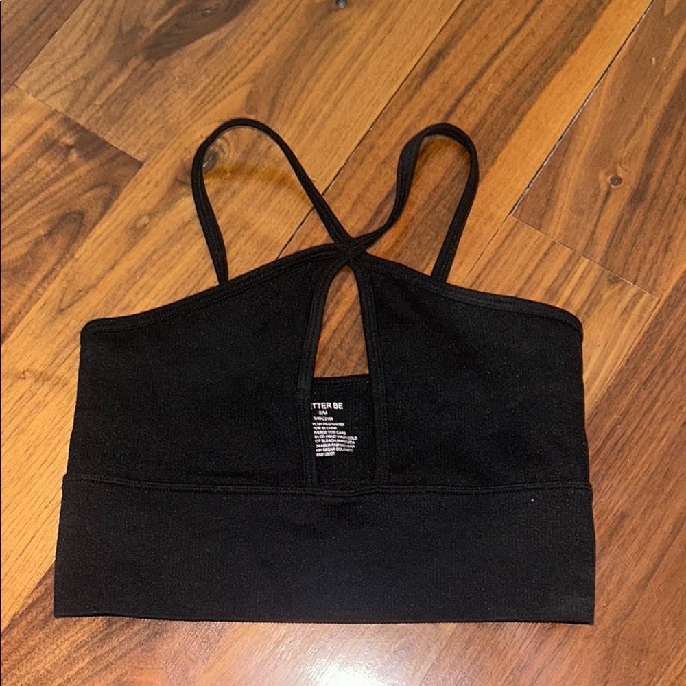 Black Cross Over Crop Top